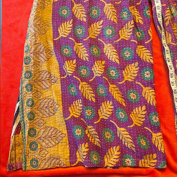 Vibrant Purple and Yellow Wide Leg Pants - Picture 8 of 12
